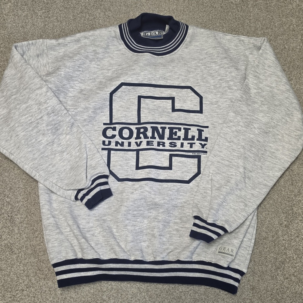 Vintage 1991 Cornell University Sweatshirt Gear For Sports Medium 90s Ivy League